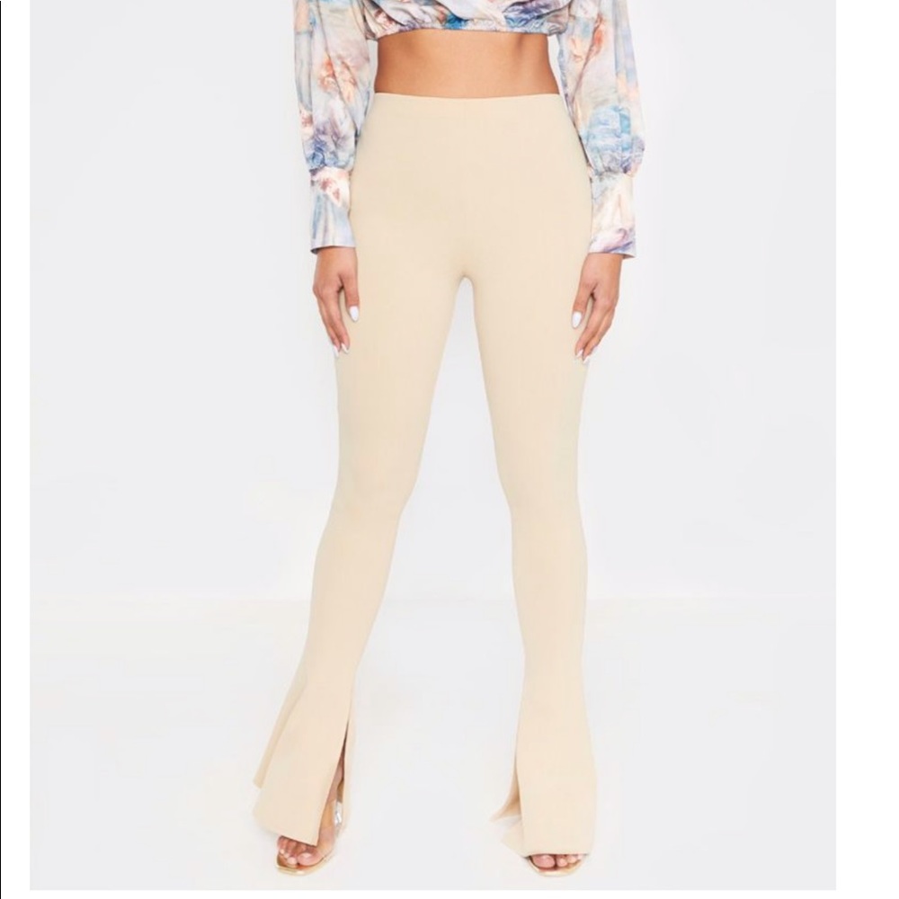 Stone Kick Flare Split Detail Pants